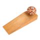 Handmade Orange Floral Ceramic Wooden Door Stopper